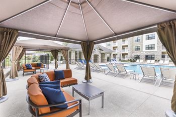 Poolside cabana w/ grilling & dining patio